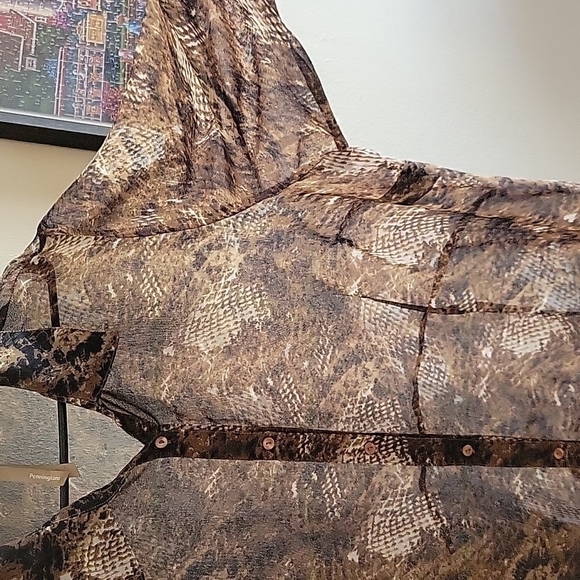 PENNINGTONS Sheer Button-down Shirt US 2XL - Picture 6 of 8